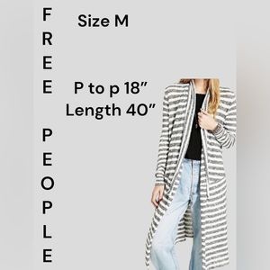 Free People Maxi Sweater Duster, med
